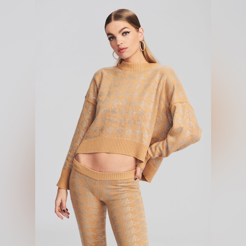 NWOT Retrofete Mal Sweater, embellished, Cotton Cashmere Blend, oversized Medium
